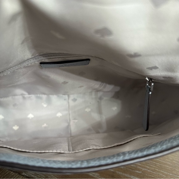 EUC $359 Kate Spade Jackson Medium Flap Shoulder Bag (Frosted Blue with Silver) - Picture 11 of 13